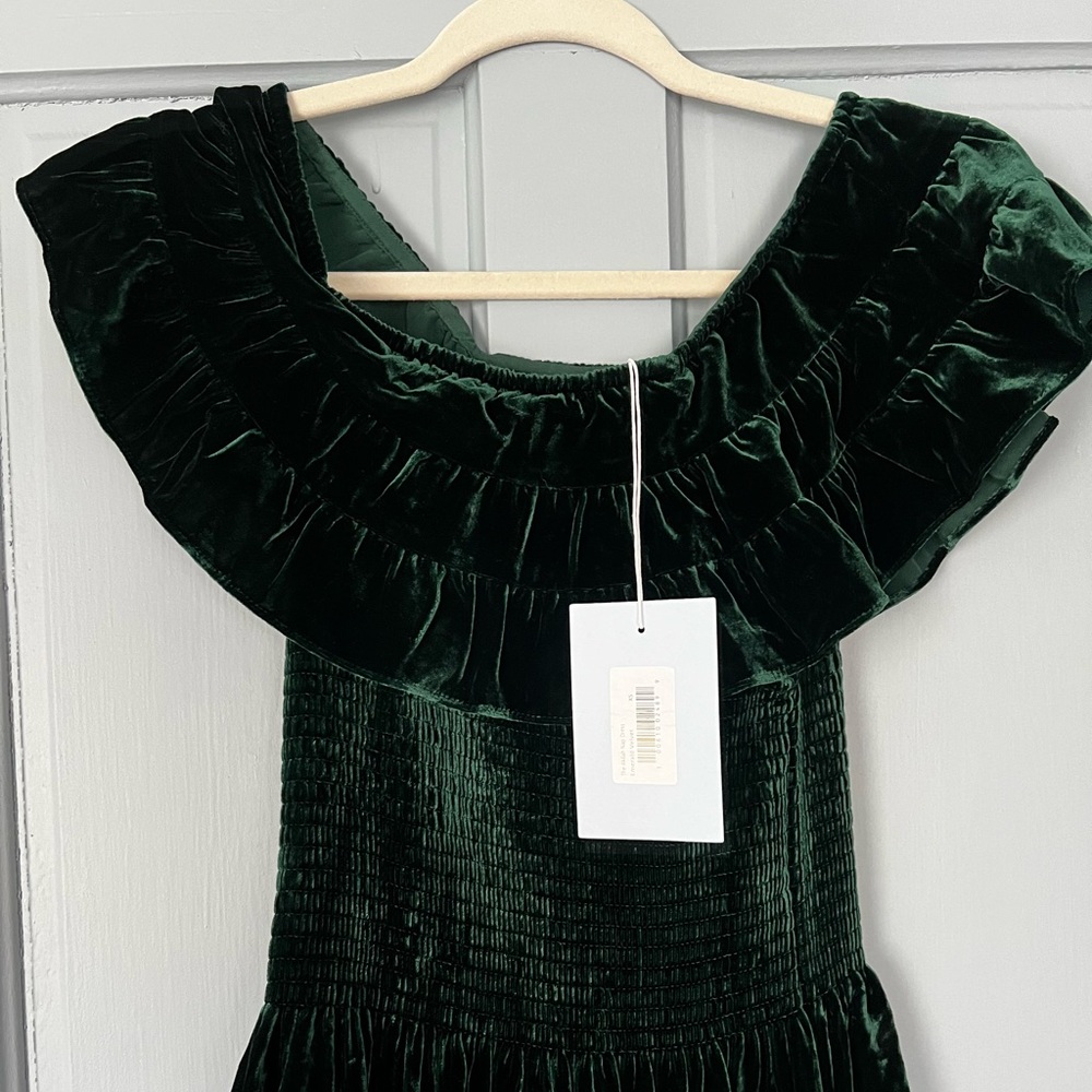 Emerald Green Velvet Akilah Hill House Dress
